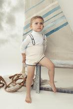 Load image into Gallery viewer, Scuba jersey baby overalls - Cream
