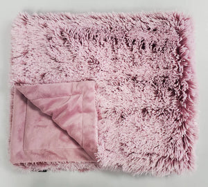 Shaggy Dusty Rose Minky Blanket