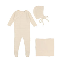 Load image into Gallery viewer, Pointelle knit layette set - Snow white
