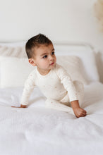 Load image into Gallery viewer, Brushed cotton celestial layette set - Nougat on cream
