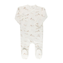 Load image into Gallery viewer, Vintage birds footie - Ivory
