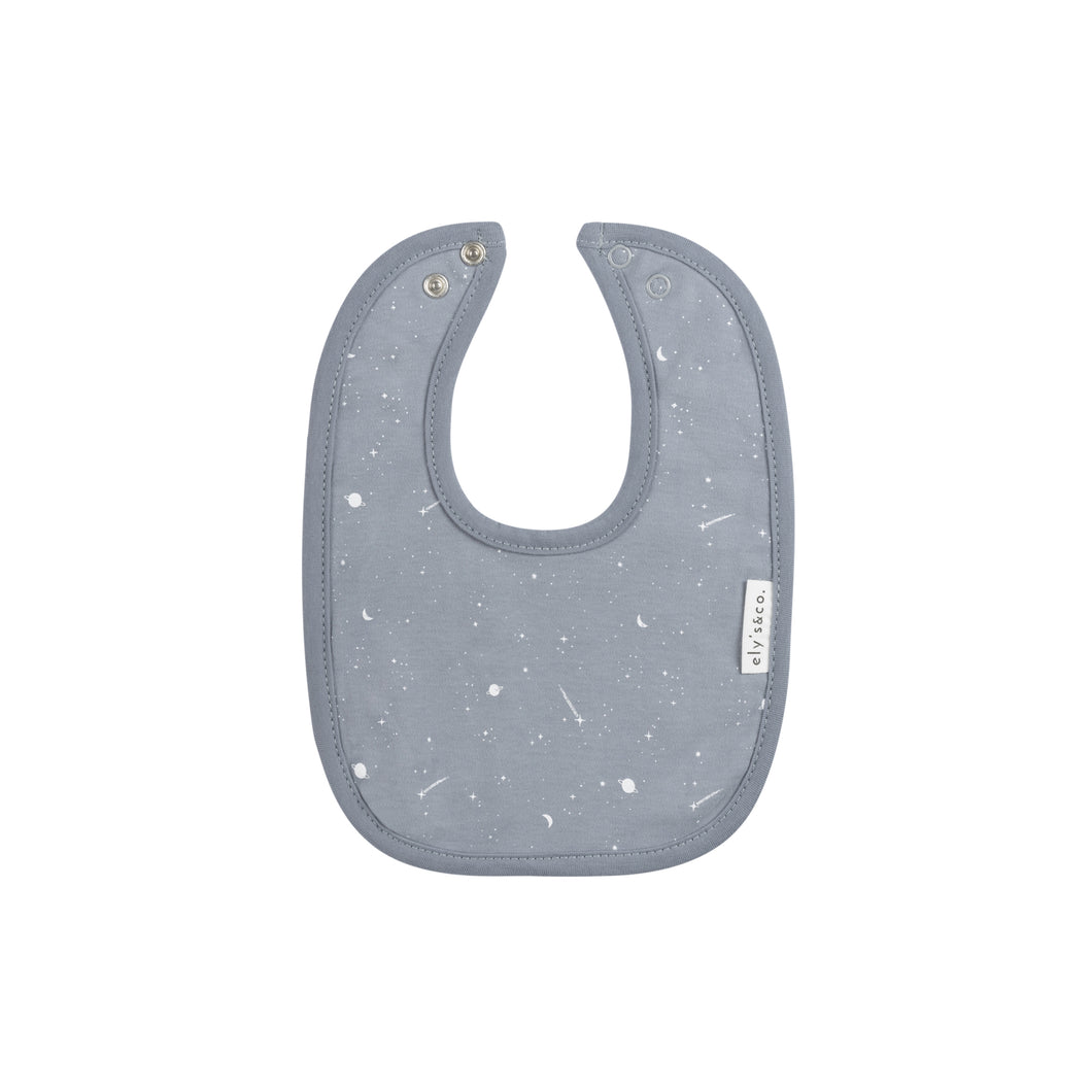 Brushed cotton celestial bib - Slate