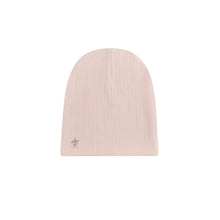 Load image into Gallery viewer, Wide rib rosebud footie and beanie - Pink/blush
