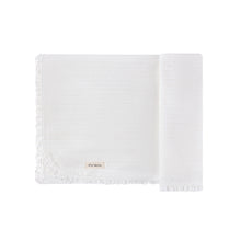 Load image into Gallery viewer, Lace trim pointelle blanket - Cream
