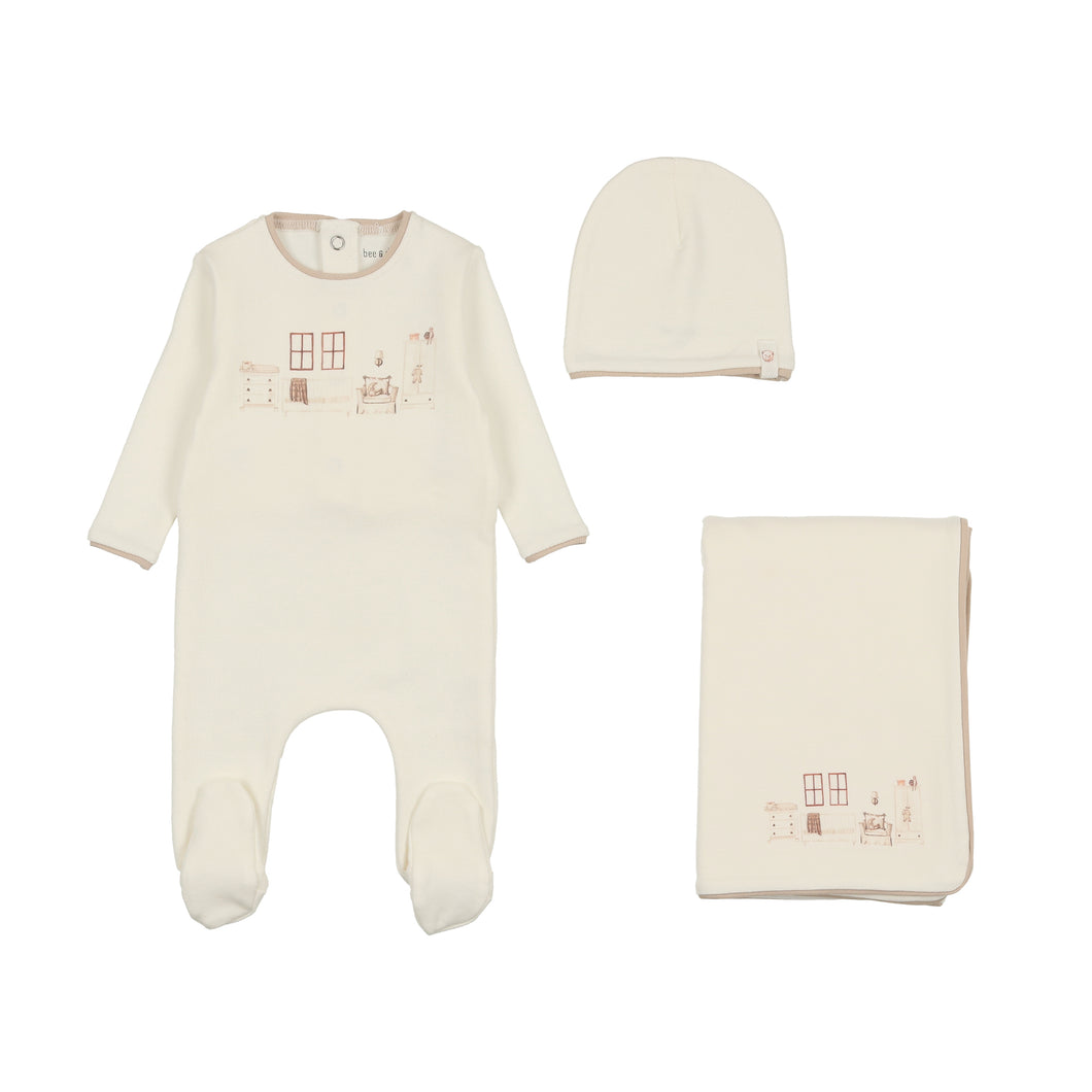 Little nursery layette set - Taupe