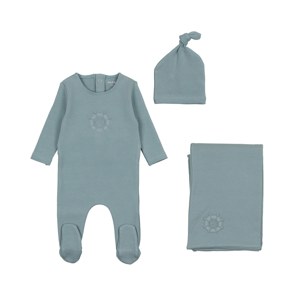 Embossed layette set - Glacier