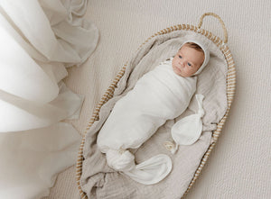 Pointelle layette set - Cream