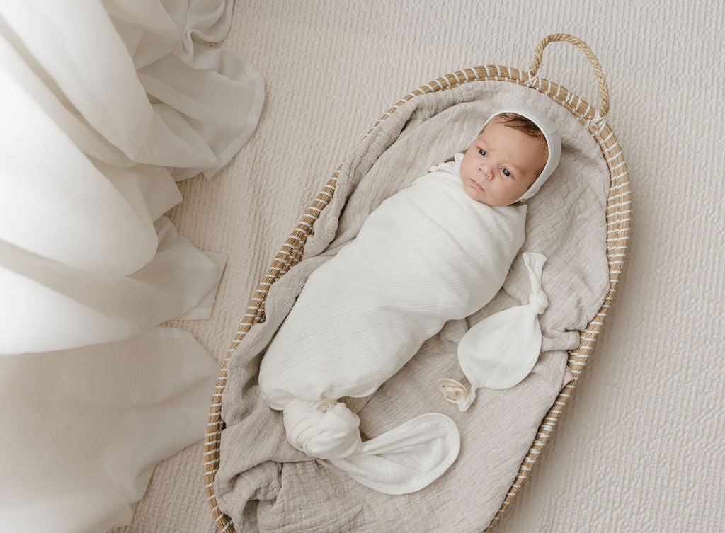 Pointelle layette set - Cream