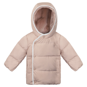 Blush pink off center baby coat