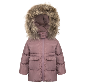 Muted mauve toddler coat