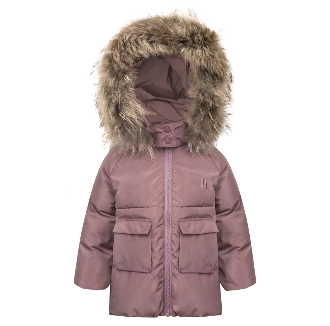 Muted mauve toddler coat