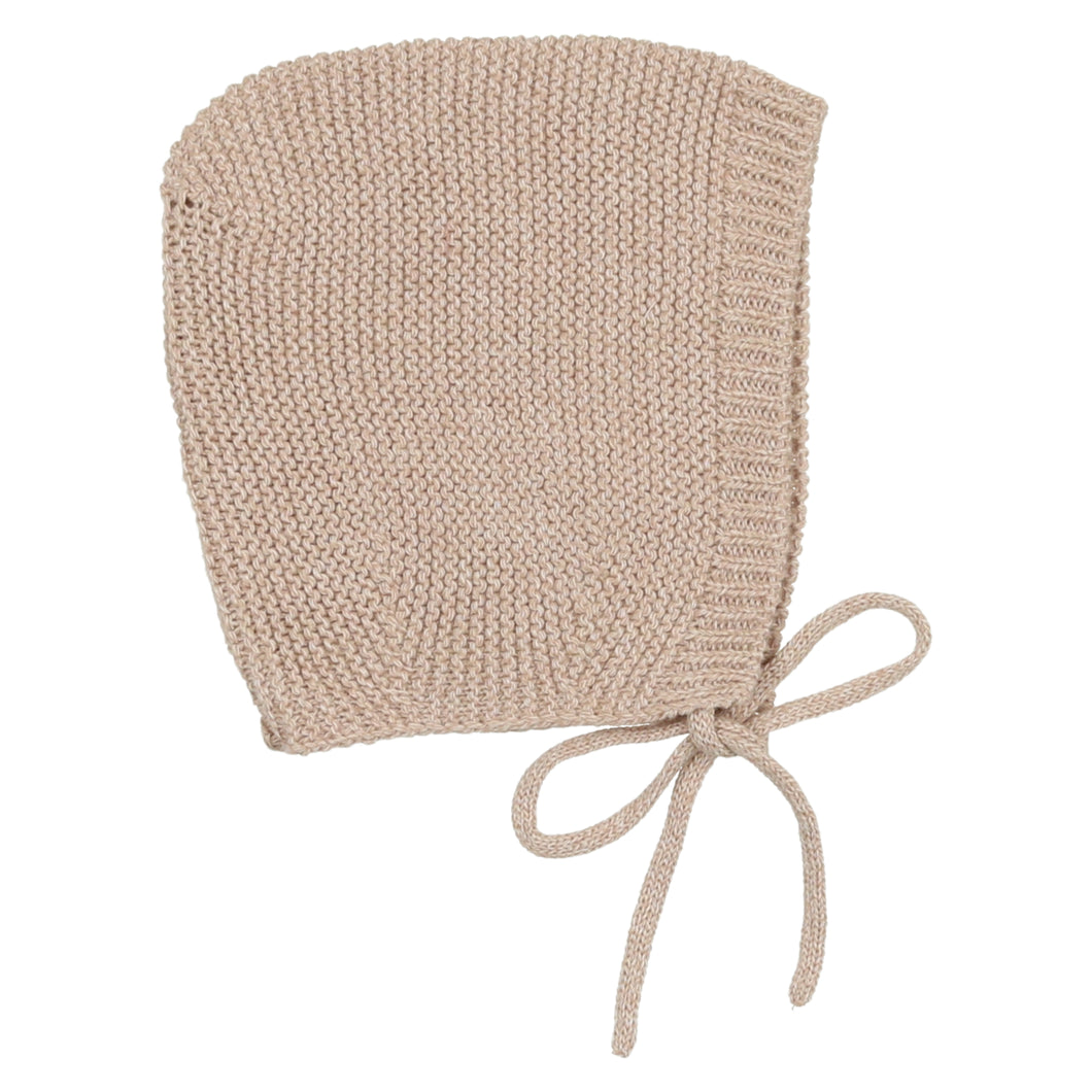 Pearl knit bonnet - oatmeal