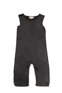 Velour overalls - Black