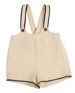 Scuba jersey baby overalls - Cream