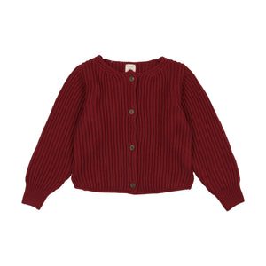 Basic cardigan - Deep red