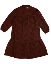 Load image into Gallery viewer, Eyelet dress with neck ribbon - Wine
