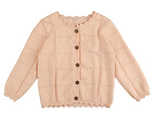 Load image into Gallery viewer, BKN503 - Pointelle cardigan - Pale pink

