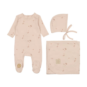 Butterfly bliss layette set - Barely pink