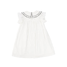Load image into Gallery viewer, Collared trim short sleeve dress - White
