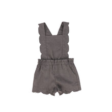 Load image into Gallery viewer, Wool scallop overalls - Charcoal
