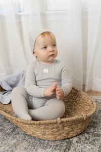 Pointelle carriage layette set - Powder blue