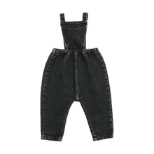 Load image into Gallery viewer, Denim bib overalls - Black denim
