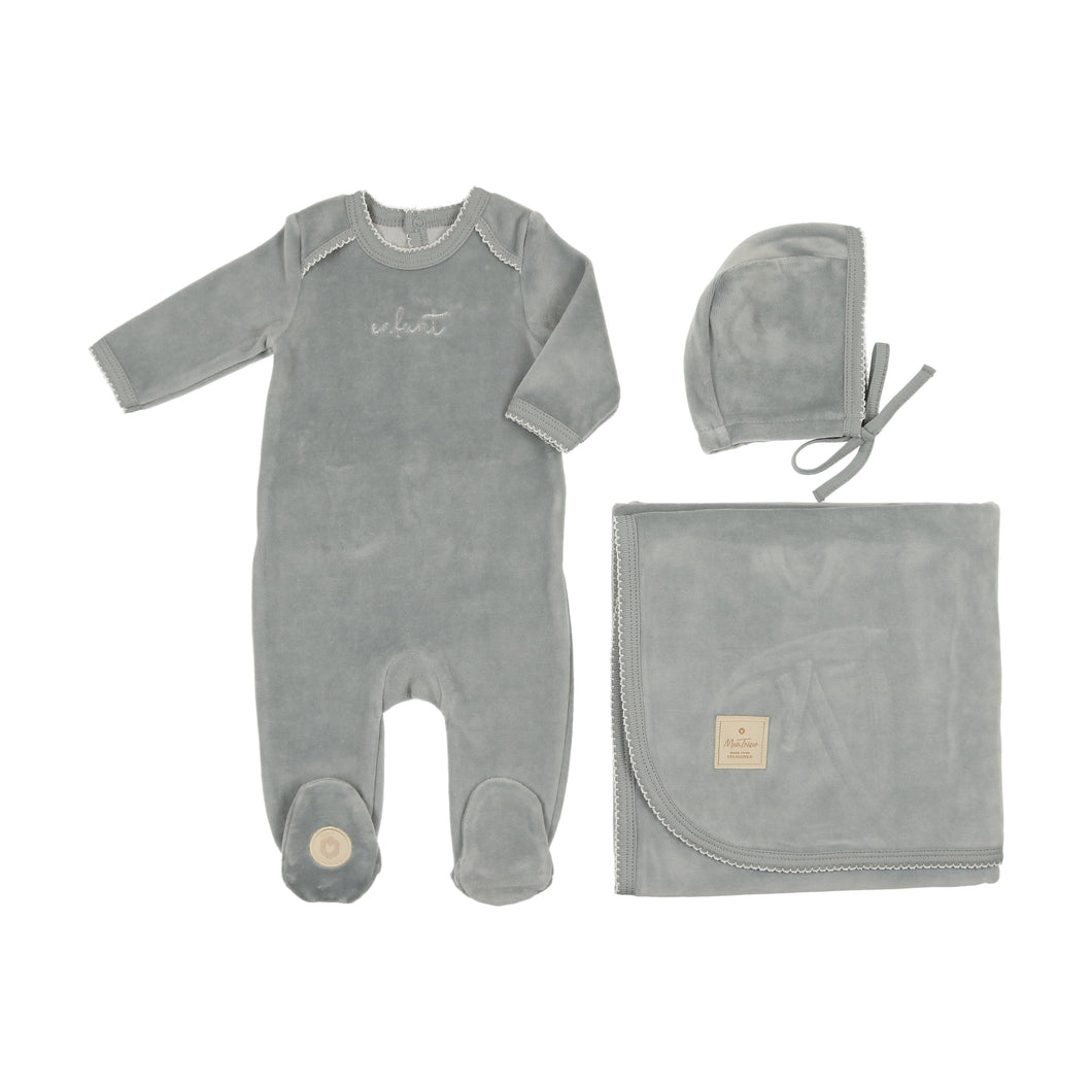 Enfant scripted layette set - Quarry