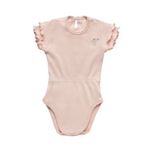Load image into Gallery viewer, Embroidered ginkgo romper - blush
