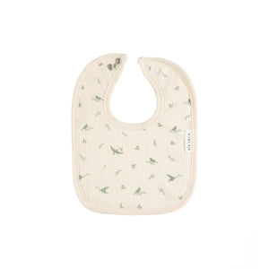 Bird - ribbed cotton sage/cream bib