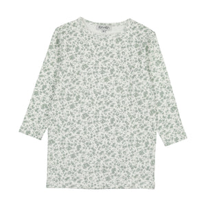 Girls floral t-shirt - floral green