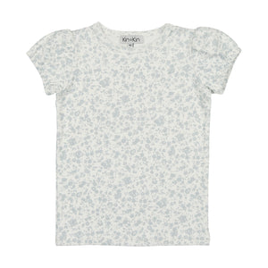 Girls floral t-shirt - floral blue
