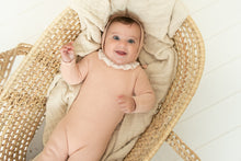 Load image into Gallery viewer, Knit embroidered dot accent layette set - Blush pink
