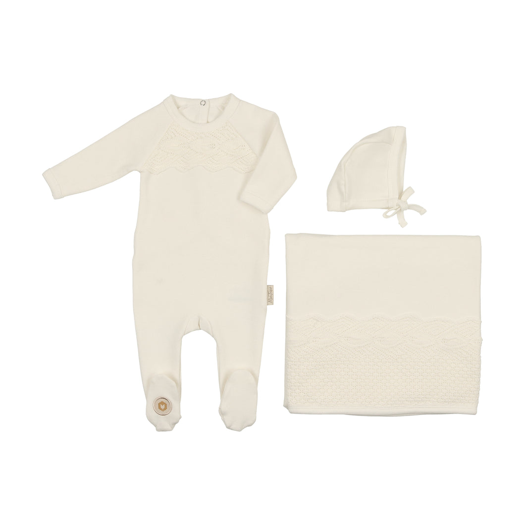 Look of lace layette set - Ivory