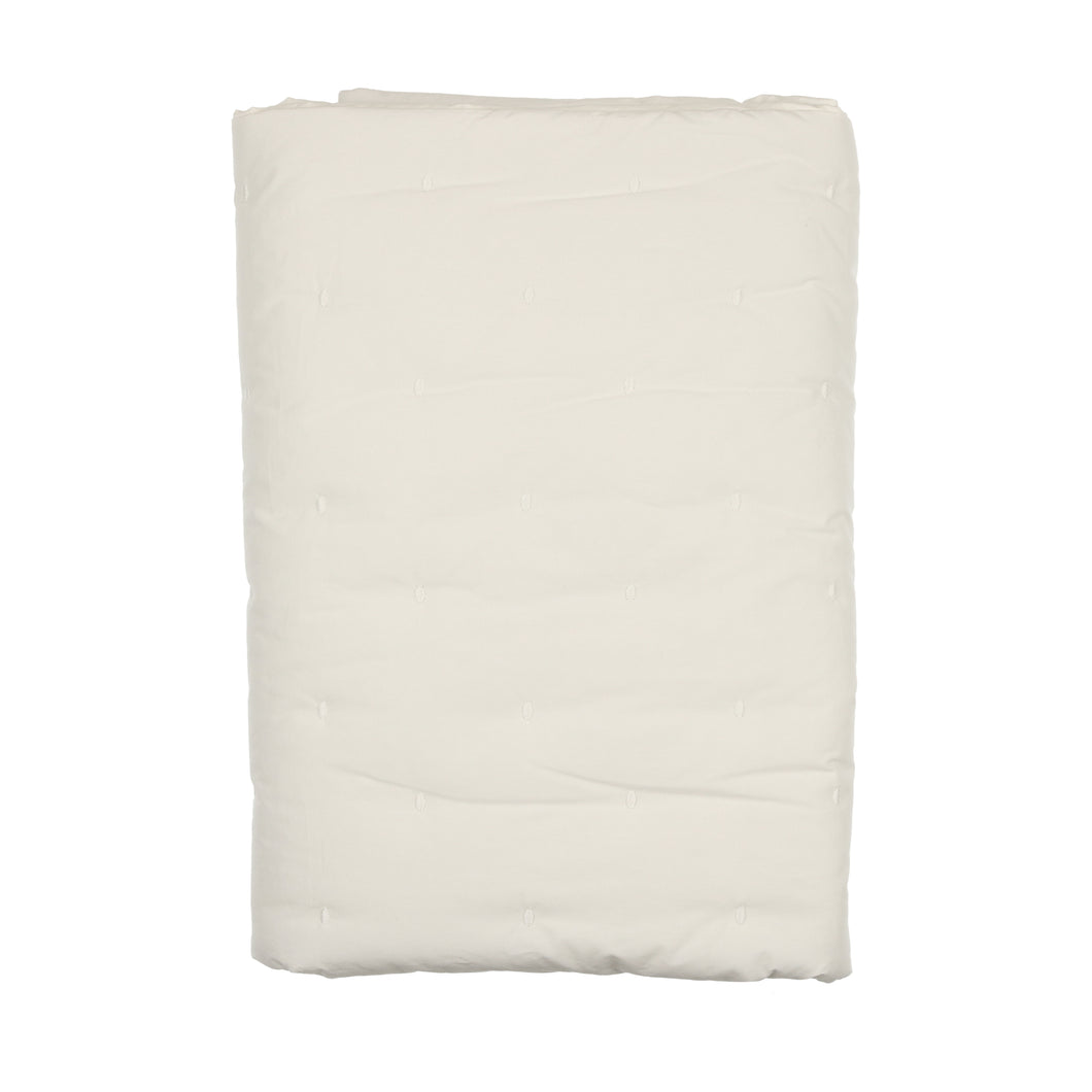 Embroidered blanket - winter white