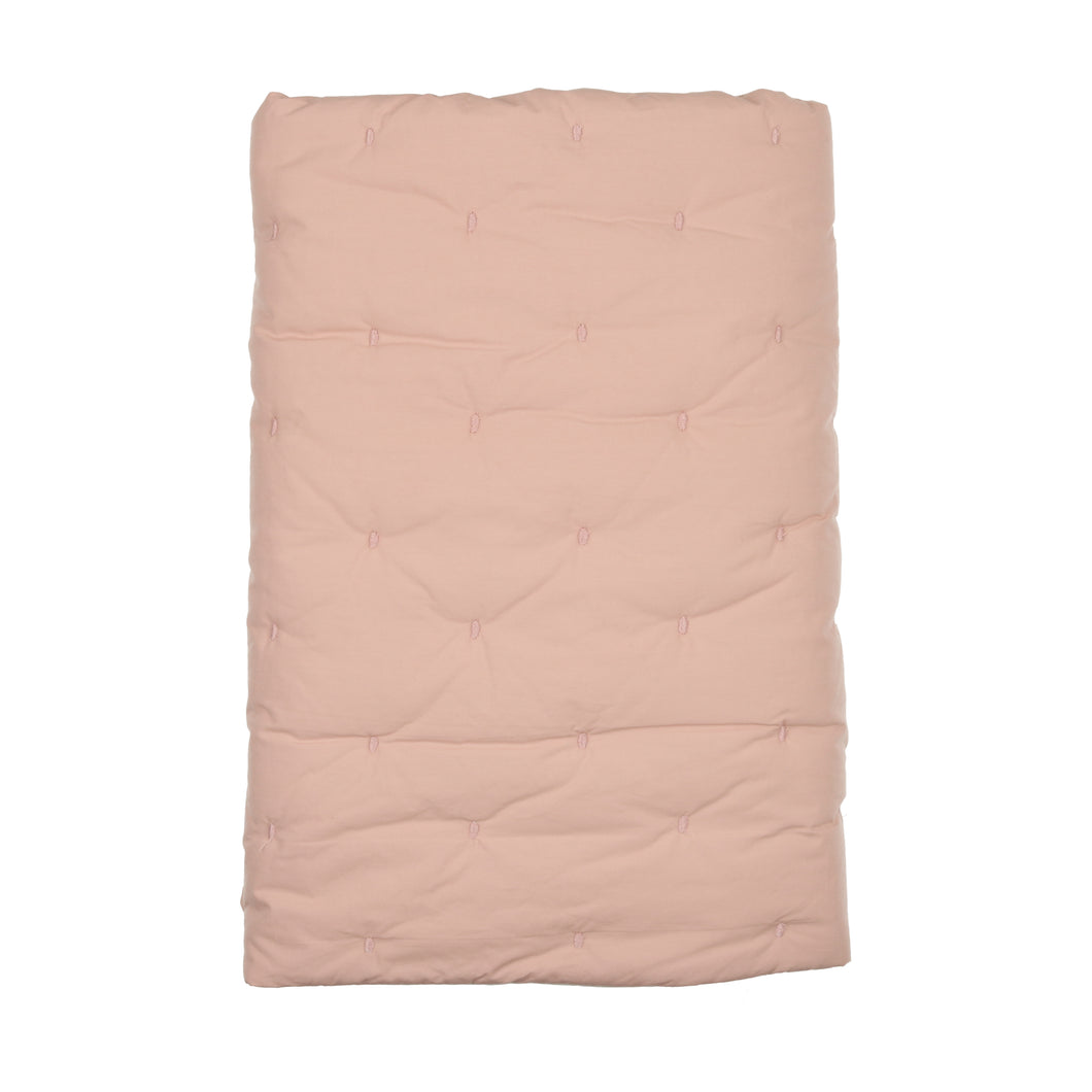 Embroidered blanket - pale pink