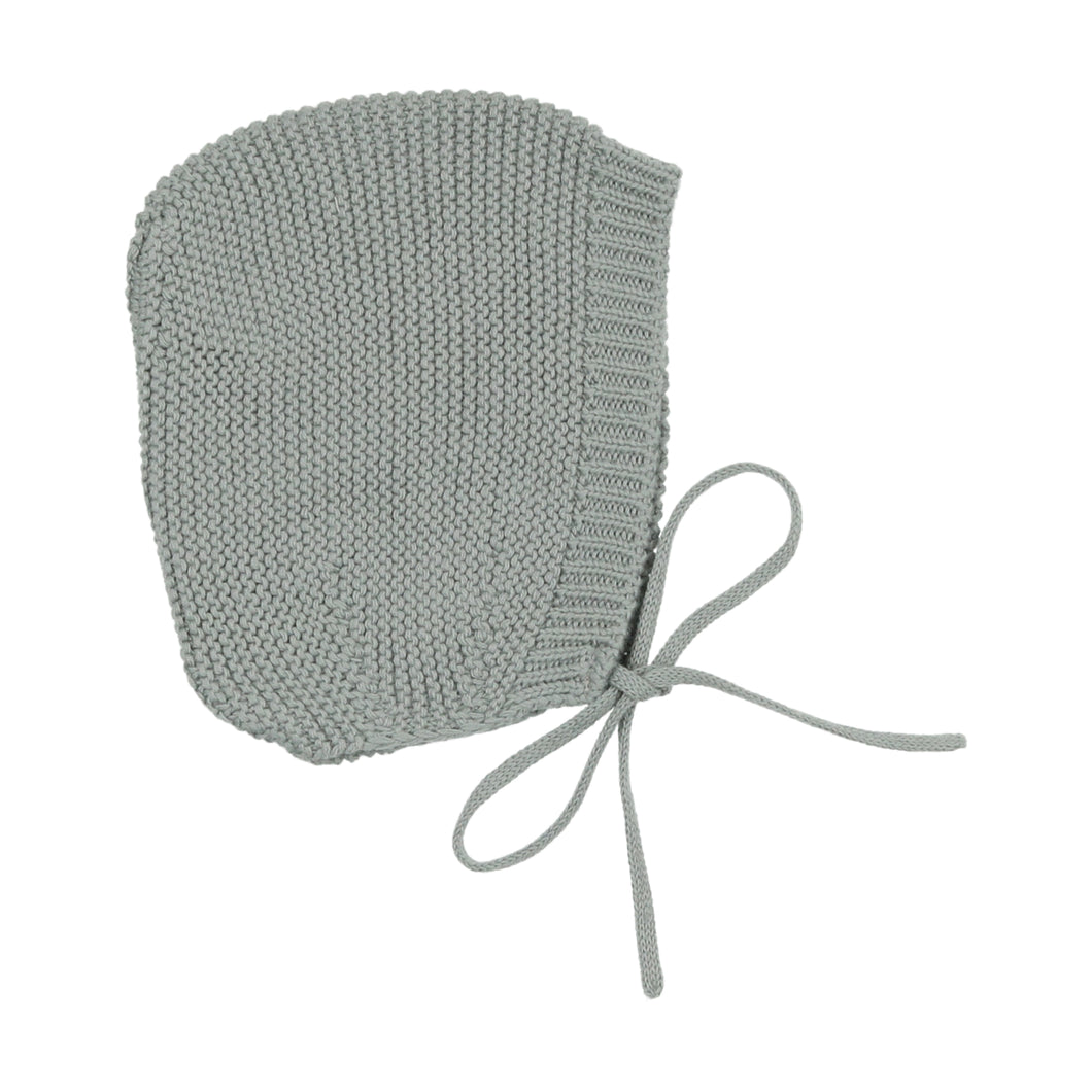 Pearl knit bonnet - powder blue