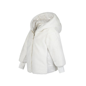 Baby reversible coat - White