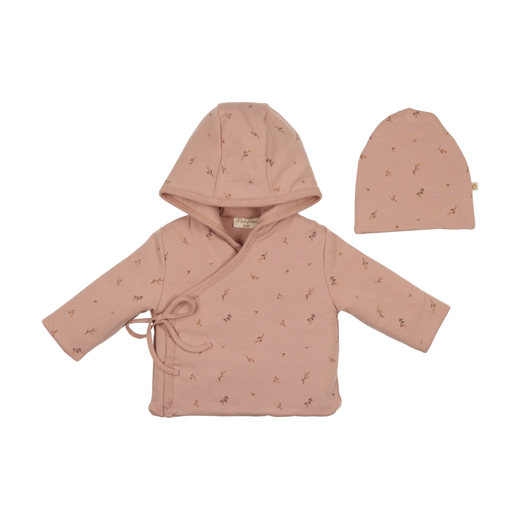 Nature's print jacket and hat - Misty rose