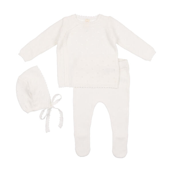 Pointelle bris set - white