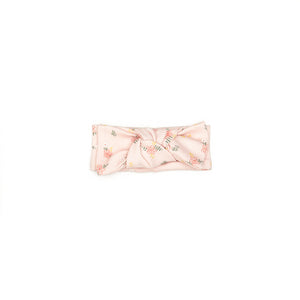 Ribbed headband - Pink flowers