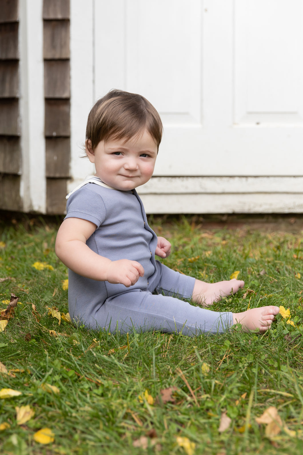 Sailor romper - storm blue