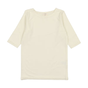 Bamboo 3/4 sleeve tee - cream