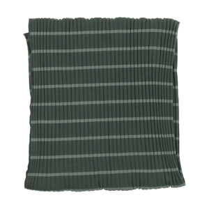 Wide rib layette set - Green stripe