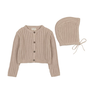 Wide ribbed cardigan - French chateau