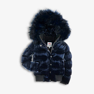 Kyla puffer coat - Navy shine