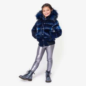 Kyla puffer coat - Navy shine