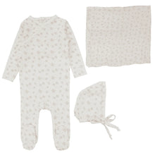 Load image into Gallery viewer, Floral cluster layette set - vanilla/mauve
