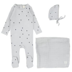 Hot air balloon layette set - bluebelle