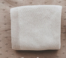 Load image into Gallery viewer, Domani stipple light beige/natural baby blanket
