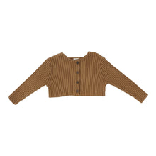 Load image into Gallery viewer, Rib knit overalls and shrug - Camel
